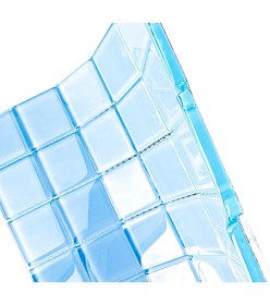 Resim MozaiKristaL Havuz ve Tüm Yüzeyler Için 48X48X6MM. Arktik Buz Mavisi 30X30CM. Fileli Kristal Mozaik. 