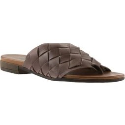 Resim Bueno Shoes Gri Deri Kadın Parmak Arası Terlik 