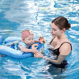 Resim Mambobaby Yüzme Simidi - Yengeç, Emniyetli, Gölgelikli ve Ayak Destekli 