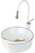 Resim Pure Concept Pure Beyaz Gold Tezgah Üstü Çanak Lavabo Wg-303 