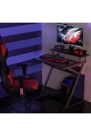Resim RETODİZAYN Modern Çalışma Ve Oyun Masası Siyah Gaming Masa 5008 