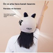 Resim Pazly 3c Sertifikalı Elektrikli Araç Dört Mevsim Kast Motosiklet Kaskı Pembe Pembe 