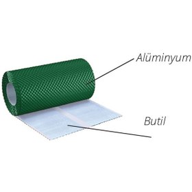 Resim Kaproflex Butil Baca & Duvar Dibi Su Yalıtım Bandı Yeşil 300 Mm X 5 M 