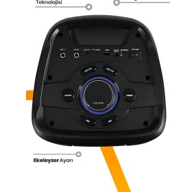Resim Goldmaster Neon X4 Taşınabilir Şarj Edilebilir Işıklı Bluetooth Hoparlör 