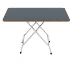 Resim Ars 60x90 Siyah Mermer Katlanabılir Masa Yemek Masası Mutfak Masası Çok Amaçli Kamp Masası 