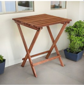 Resim Weblonya Ahşap Bahçe Masası Katlanır Balkon Masası 2205 