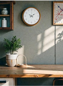 Resim 36 Cm Turuncu Dekoratif Duvar Saati Açık 