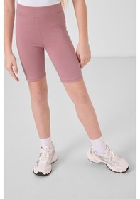 Resim Tommylife Gül Kurusu Pamuklu Kısa Paça Standart Fit Basic Kız Çocuk Tayt - 75188 Gül Kurusu 