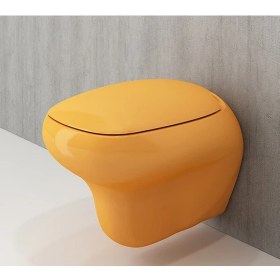 Resim Bocchi Fenice Asma Klozet ve Kapağı Mandalina Sarısı 1166-021-0128 