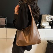 Resim Kadınların Şık Tote Çantası - Vintage İşe Giderken Omuz Çantası, Manyetik Kapanışlı, Açık Kahverengi, Seyahat ve Hediyeler İçin İdeal, Seyahat Tote Çantası|Vintage İşe Giderken Çanta|Manyetik Kapanışlı Çanta 