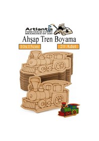 Resim Ahşap Boyama Araçlar 20 Adet 10x15cm Taşıtlar Boyama Figürü Etkinlik Çoçuk Gelişim Motor Beceri Kreş Anasınıfı Turuncu 