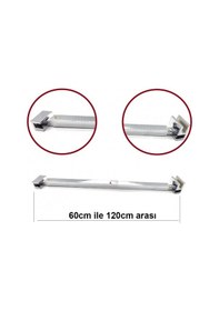 Resim Duşakabin Teleskopik Cam Gergi Çubuğu 60-120 Cm Gümüş 