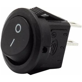 Resim Ic-133 20Mm Yuvarlak Işıksız Anahtar On-Off 2P Siyah 50 Adet 