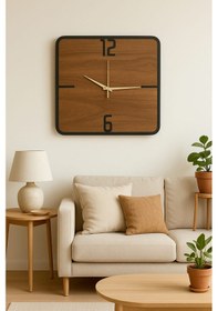 Resim Yeni Tasarım Modern Duvar Saati Şık Ve Kalite Bir Arada No:1018 Kahverengi 