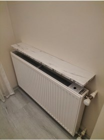 Resim 60 Cm Petek Raf Beyaz Mermer 