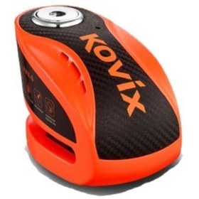 Resim KOVIX Knx10-fo Alarmlı Disk Motosiklet Kilit Turuncu 