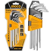 Resim Ingco Hhk11091 Profesyonel 9 Adet Altıgen Hex Alyan Anahtarı Seti 