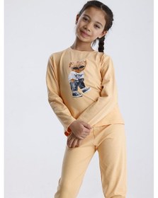 Resim Baskılı Pijama Takımı Yavruağzı 