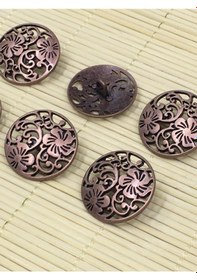 Resim Ceket Düğmesi Dantel Desenli Bakır 6 Lı Set 52771510121250 