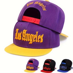 Resim 1 Adet Los Angeles Slogan Nakışlı Snapback Şapka Ayarlanabilir Nefes Alabilen Beyzbol Şapkası Kadınlar İçin Uygun Rahat Şapka 
