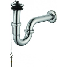 Resim Lavabo Sifonu 33 cm Süzgeçli Krom 