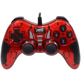 Resim JWIN Usb-1245 Pc Gamepad Bilgisayar Oyun Kolu - Kırmızı 