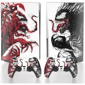 Resim cosy home gift Venom Playstation 5 Standart Kasa Disk Versiyon Sticker Kaplama Seti 