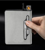 Resim Otomatik Usb Şarjlı Çakmak Tabaka 