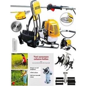 Resim 58 Cc 11000 Rpm Sırt Tipi Benzinli Ot Çalı Çim Biçme Tırpan Akrob 