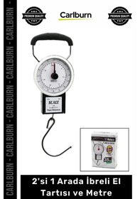 Resim Tartı Hassas Kancalı Valiz Kantarı Pazar 35 Kg Yaylı 2'si 1 Arada İbreli El Tartısı Metre Çok Renkli 