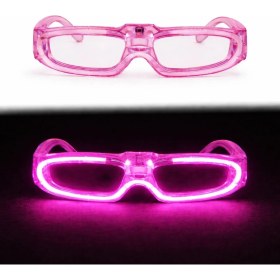 Resim Evimdeyokyok Pembe LED Işıklı Parti Gözlüğü 3 Modlu – Glow & Gece Eğlence Gözlüğü 