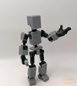 Resim Genel Markalar Loopify Hareketli Mini 13 Robot Oyuncak 8 Cm - Gri Siyah 1 Adet 