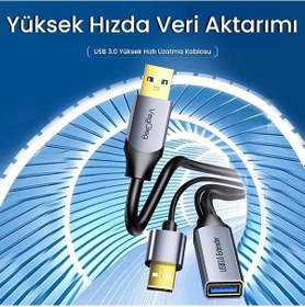 Resim Usb 3.0 Uzatma Kablosu Sinyal Güçlendirici Extender Destekli Usb-a Uzatıcı Kablo 5 Metre Sku: Smg8690010075291 