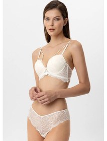 Resim Pierre Cardin Milan Push Up Dantelli Sütyen Takım Ekru 