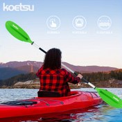 Resim 1 adet Dört Bölümlü Çift Başlı Alüminyum Alaşımlı Kürek, Kano ve Kayak için, Dört Bölümlü Kombine Kürekçilik 