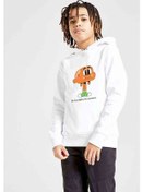 Resim Gumball Biz Kısa Degiliz Siz Uzunsunuz Baskılı Unisex Çocuk Sweat Beyaz 
