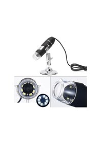 Resim 1600x Usb Dijital Mikroskop Kamera Endoskop 8 Led Büyüteç Metal Standı 