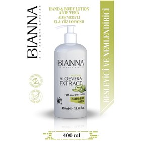 Resim El Ve Vücut Losyonu - Aloe Vera Özlü Nemlendirici El Ve Vücut Kremi Aloe Vera Özlü - 400ml Kremlos 