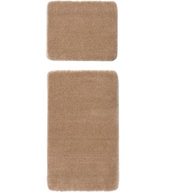 Resim Mino Kaydırmaz Taban Bej 2'li Banyo Paspası 60 x 100 - 50 x 60 - Bej / 60 x 100 