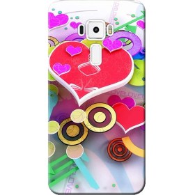 Resim Ceppare Asus Zenfone 3 Deluxe Kılıf ASUS_Z016D ZS570KL Baskılı Silikon Kapak Kalpler STK:137 
