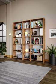 Resim Kzy Mobilya GENİŞ MONTESSORİ KİTAPLIK ATLANTİK ÇAM 