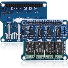 Resim Springsun Raspberry Pi A+/b+/2b/3b İçin 4 Portlu Röle Genişletme Kartı - 250vac/5a, 30vdc/5a Yük Kapasitesi, Fotoğraf Bağlantı İzolasyonu Ve Geliştirme Örnekleriyle 