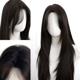 Resim 2 Adet, Peruk + Saç Filesi, 28 İnç Yüksek Sıcaklık Dayanıklı Fiber, Orta Ayrım Katmanlı Kesim Stili - Konserler, Partiler, Karnaval Etkinlikleri ve Günlük Moda Saç Şekilleri İçin 