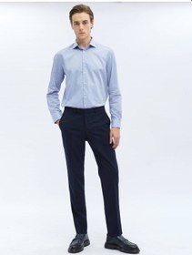 Resim Kip Lacivert Düz Dokuma Fitted Fit Klasik Pantolon 400053 Lacivert 