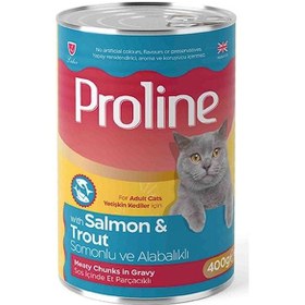 Resim Proline Somonlu ve Alabalıklı Sos İçinde Gravy Yetişkin Kedi Konservesi 400 G 