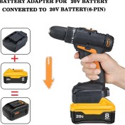 Resim Seeppitous Dewalt 20V Dcb Serisi Için Pil Adaptörü Worx 20V 6pin Lityum Pil Aracı Dönüştürücü Için Pil Dönüşümü (Yurt Dışından) 