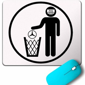 Resim My Favori Car Jeep Mercedesi Çöpe Atıyor Mouse Pad 