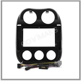 Resim Govimaks Jeep Compas 2010-2016 Uyumlu Çerçeve 10'' Siyah Androıd Multimedya Çerçevesi - Soket+canbus 