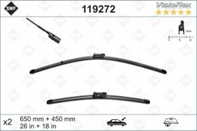 Resim SİLECEK SÜPÜRGESİ ÖN ÜSTTEN BASMALI GOLF7-A3-PASSAT-POLO 2012 650 x 450 mm 