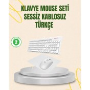 Resim Kablosuz Klavye ve Mouse Seti - Ergonomik Tasarım, Sessiz Kullanım, Geniş Uyumluluk 